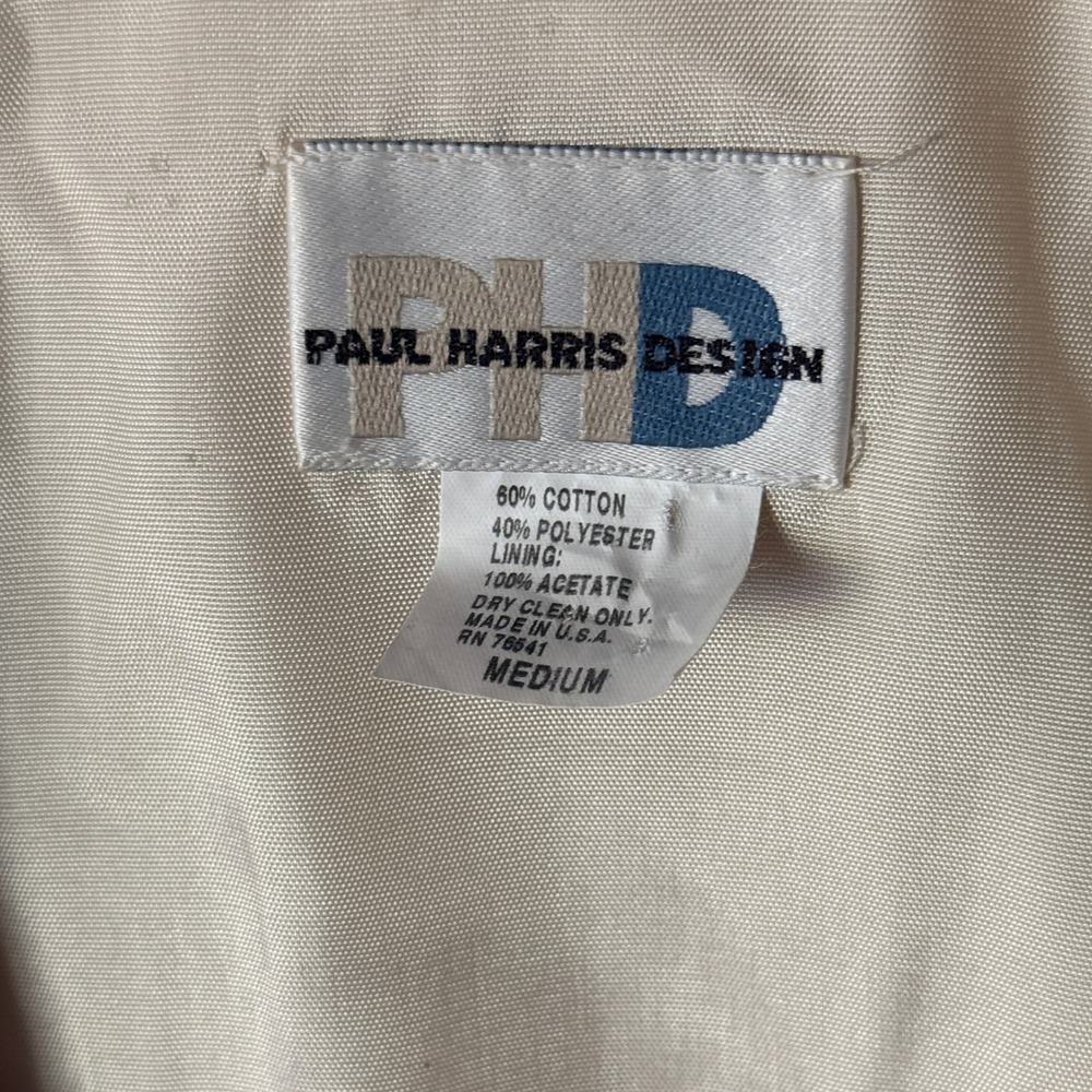 Paul Harris Design Vintage Women's Teddy Bear Sports Tapestry Vest, Cream, M - Picture 2 of 11
